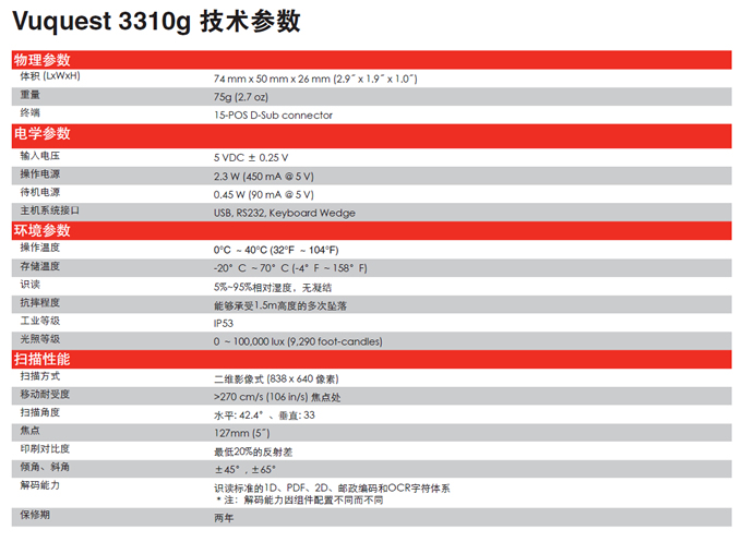 3310g技術(shù)參數(shù)